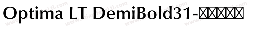 Optima LT DemiBold31字体转换